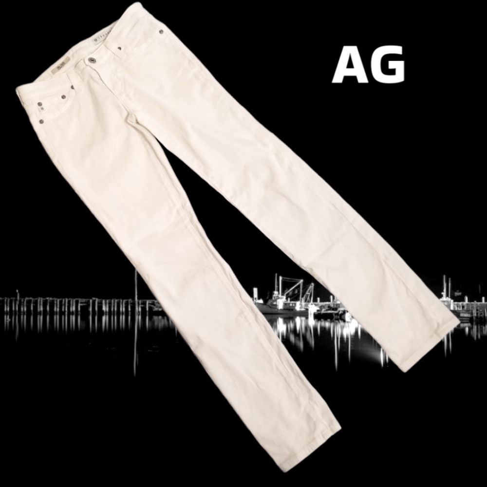 AG Theory the Stilt Cigarette Leg Fit white Jean's